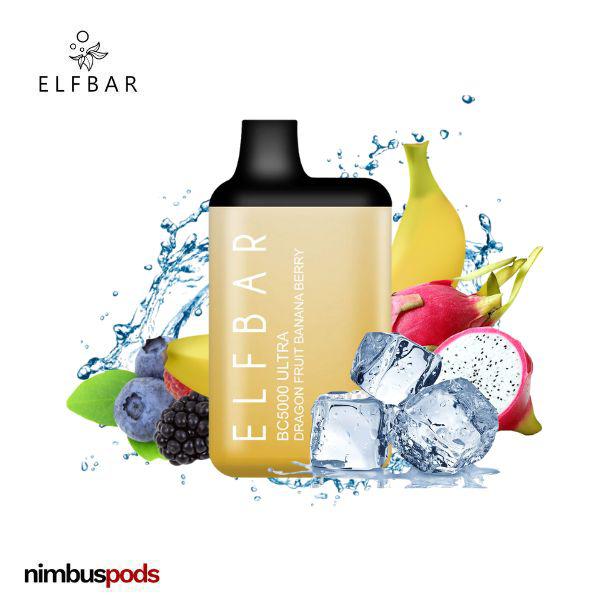 ELF Bar BC5000 Ultra Disposable Dragon Fruit Banana Berry Nimbus Pods