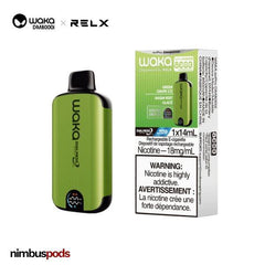 WAKA DM8000i Disposable SUPER ICE Green Grape One Hitters WAKA by RELX 20mg | 2.0% Nimbus Pods