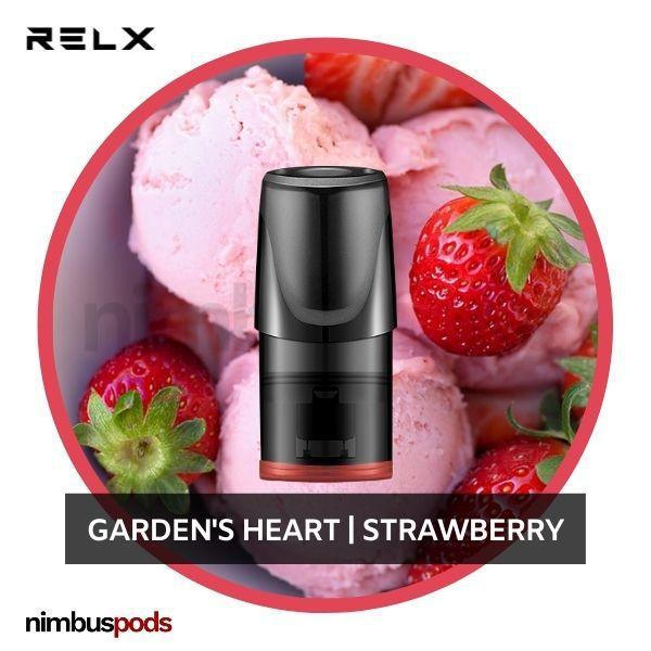 RELX Classic Pod Garden's Heart | Strawberry Vape Pods RELX 30mg | 3% Nimbus Pods