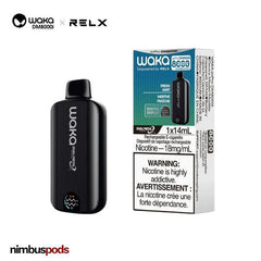 WAKA DM8000i Disposable Fresh Mint One Hitters WAKA by RELX 20mg | 2.0% Nimbus Pods