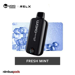 WAKA DM8000i Disposable Fresh Mint One Hitters WAKA by RELX 20mg | 2.0% Nimbus Pods