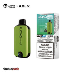 WAKA DM8000i Disposable SUPER ICE Lime Ice One Hitters WAKA by RELX 20mg | 2.0% Nimbus Pods