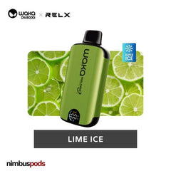 WAKA DM8000i Disposable SUPER ICE Lime Ice One Hitters WAKA by RELX 20mg | 2.0% Nimbus Pods