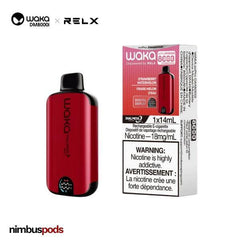 WAKA DM8000i Disposable Strawberry Watermelon One Hitters WAKA by RELX 20mg | 2.0% Nimbus Pods