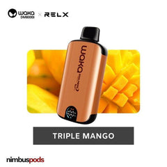WAKA DM8000i Disposable Triple Mango One Hitters WAKA by RELX 20mg | 2.0% Nimbus Pods