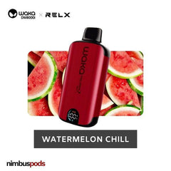 WAKA DM8000i Disposable Watermelon Chill One Hitters WAKA by RELX 20mg | 2.0% Nimbus Pods