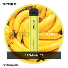 GCORE 1800 Disposable Banana Ice One Hitters GCORE 20mg | 2.0% Nimbus Pods