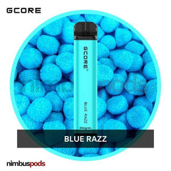 GCORE 1800 Disposable Blue Razz One Hitters GCORE 20mg | 2.0% Nimbus Pods