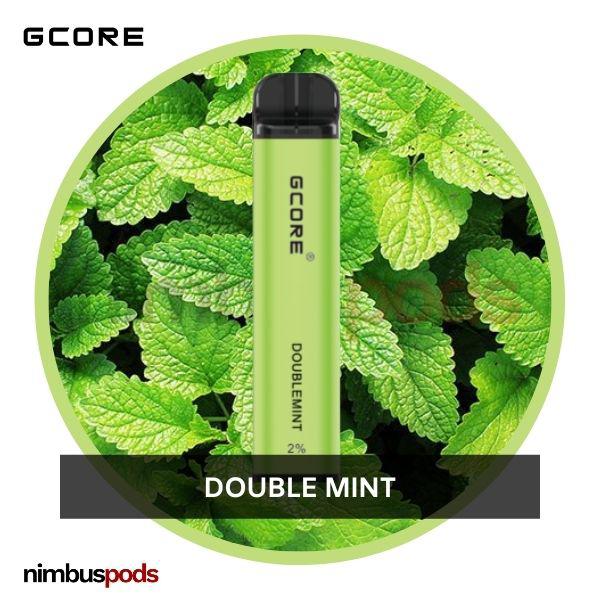 GCORE 1800 Disposable Double Mint One Hitters GCORE 20mg | 2.0% Nimbus Pods