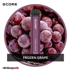GCORE 1800 Disposable Frozen Grape One Hitters GCORE 20mg | 2.0% Nimbus Pods