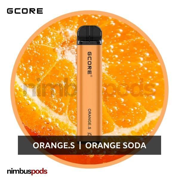 GCORE 1800 Disposable Orange.S | Orange Soda One Hitters GCORE 20mg | 2.0% Nimbus Pods