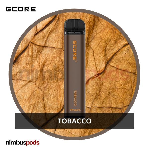 GCORE 1800 Disposable Tobacco One Hitters GCORE 20mg | 2.0% Nimbus Pods