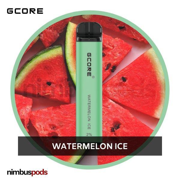 GCORE 1800 Disposable Watermelon Ice One Hitters GCORE 20mg | 2.0% Nimbus Pods
