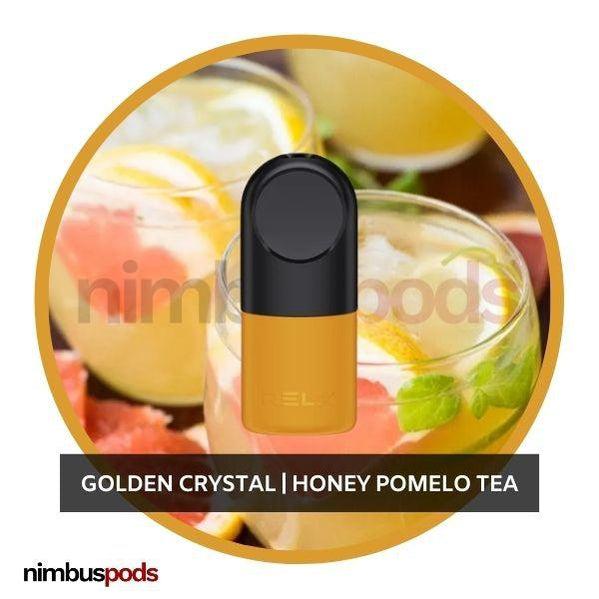 RELX Infinity Pod Golden Crystal | Honey Pomelo Tea Vape Pods RELX 30mg | 3.0% Nimbus Pods