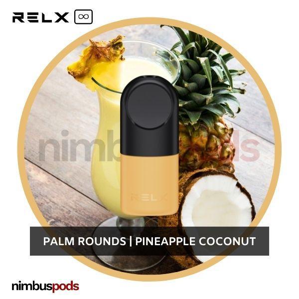 RELX Infinity Pod Palm Rounds | Pineapple Coconut Vape Pods RELX 30mg | 3.0% Nimbus Pods