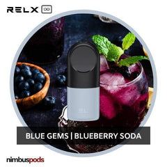 RELX Infinity Pod Pro Blue Gems | Blueberry Soda Vape Pods RELX 18mg | 2.0% Nimbus Pods
