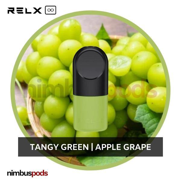 RELX Infinity Pod Pro Tangy Green | Apple Grape Vape Pods RELX 30mg | 3.0% Nimbus Pods
