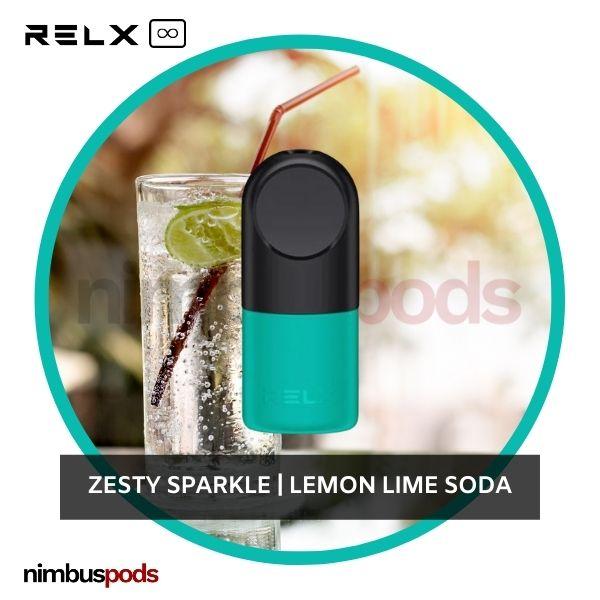 RELX Infinity Pod Pro Zesty Sparkle | Lemon Lime Soda Vape Pods RELX 30mg | 3.0% Nimbus Pods