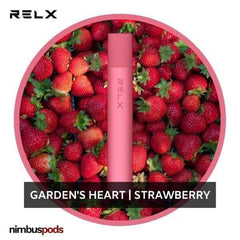 RELX Nano 2 Disposable Garden's Heart | Strawberry One Hitters RELX 58mg | 5.0% Nimbus Pods