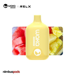 WAKA Smash x RELX Disposable Pinenana Melon One Hitters WAKA by RELX 20mg | 2.0% Nimbus Pods