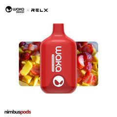 WAKA Smash x RELX Disposable Strawberry Mango One Hitters WAKA by RELX 20mg | 2.0% Nimbus Pods