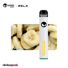 WAKA Solo x RELX Disposable Banana Freeze One Hitters WAKA by RELX 50mg | 5.0% Nimbus Pods