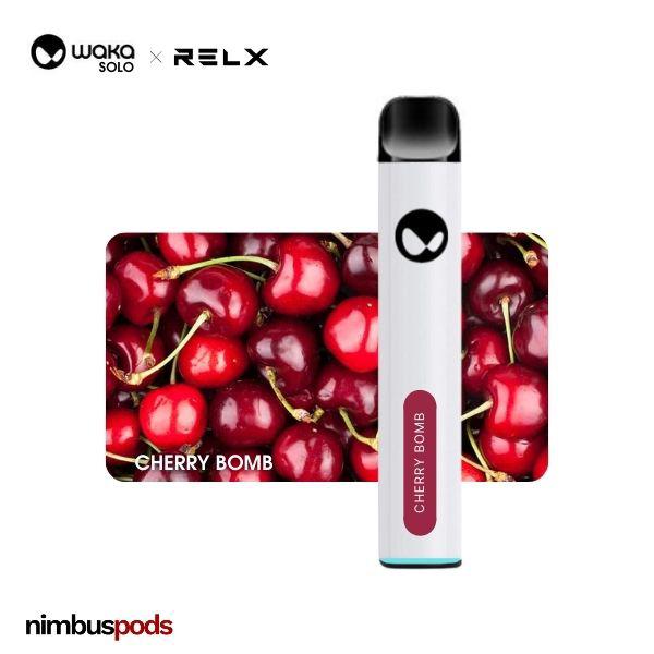 WAKA Solo x RELX Disposable Cherry Bomb One Hitters WAKA by RELX 50mg | 5.0% Nimbus Pods