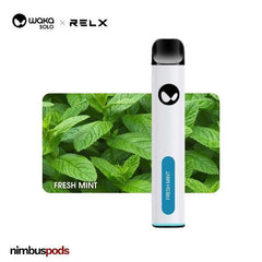 WAKA Solo x RELX Disposable Fresh Mint One Hitters WAKA by RELX 50mg | 5.0% Nimbus Pods