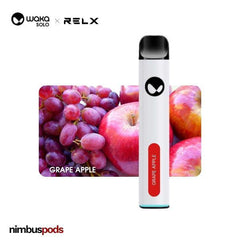WAKA Solo x RELX Disposable Grape Apple One Hitters WAKA by RELX 50mg | 5.0% Nimbus Pods