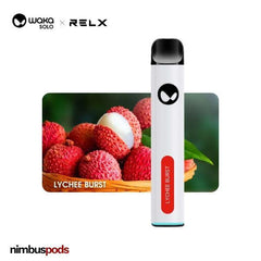 WAKA Solo x RELX Disposable Lychee Burst One Hitters WAKA by RELX 50mg | 5.0% Nimbus Pods